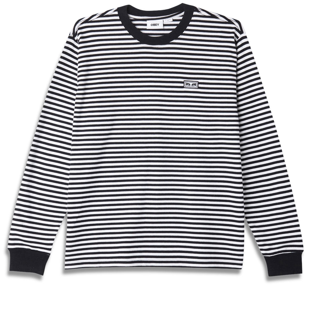 Obey Established Works Eyes Long Sleeve T-Shirt - Black Multi